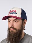 Бейсболка STETSON арт. 7741139 TRUCKER CAP VINTAGE RACING (бордовый / бежевый)